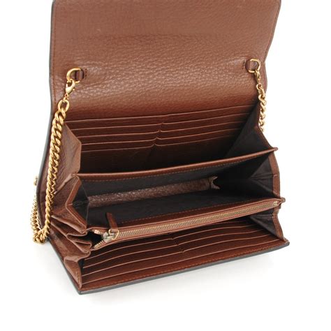 new gucci nut brown grand prix leather wallet|gucci wallet net a porter.